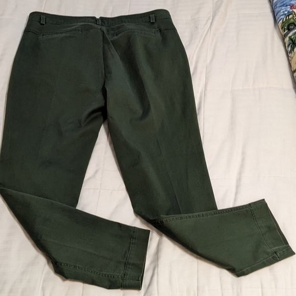 CROSBY army green flat front trousers size 10 - Picture 7 of 7